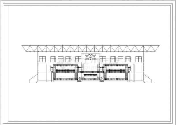 某体育馆结构钢结构CAD施工图-图一