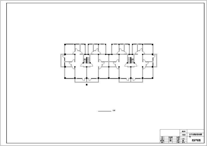 抚顺市高阳中学3650平米6层框架结构学生宿舍楼建筑结构设计CAD图纸_图1