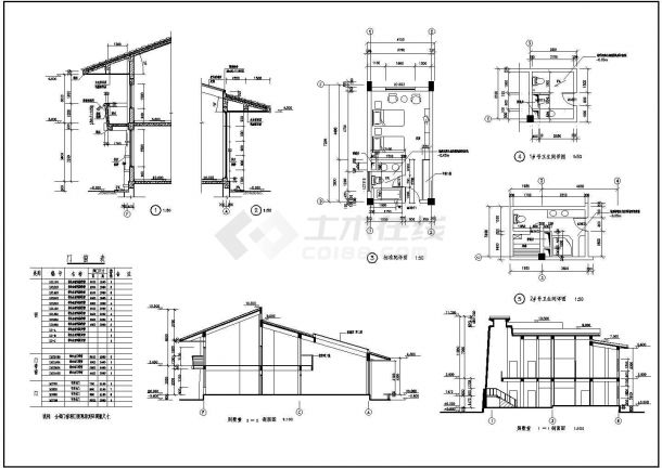 某藏式别墅CAD建筑构造设计施工图-图一