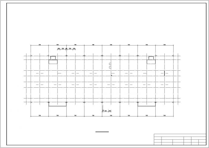 西安理工大学5060平米5层框架结构学生宿舍楼建筑结构设计CAD图纸_图1