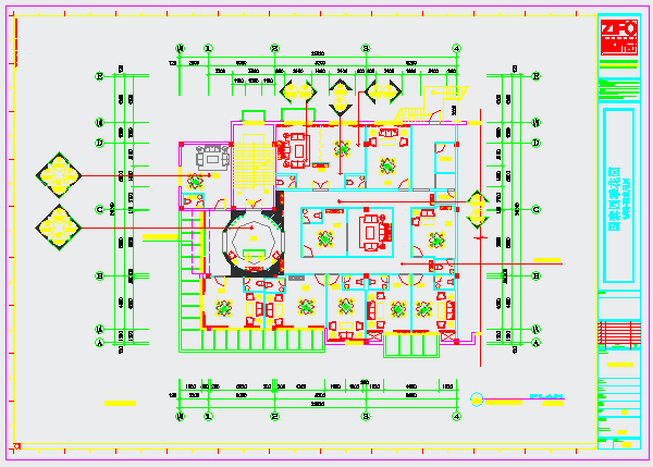 某四季花园二层CAD节点设计平顶图_图1