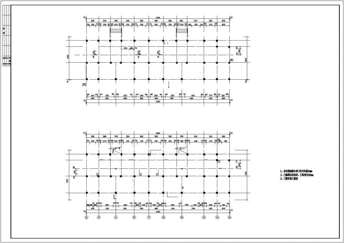 信阳市昆锦花园小区2700平米5层框架结构住宅楼建筑结构设计CAD图纸_图1