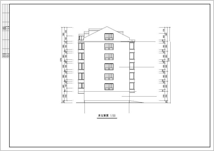 河口市某小区2540平5层框架结构住宅楼建筑结构设计CAD图纸（含阁楼）_图1