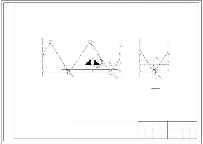 某大学体育馆舞台灯光音箱设计CAD图纸_图1