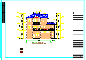 某三层别墅全套建筑结构设计cad施工图_图1