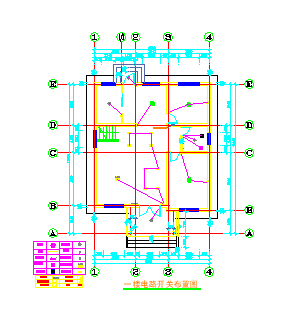 某三层农居房建筑结构水电设计cad施工图