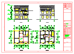 某地区三层民房建筑全套设计cad施工图含效果图-图二
