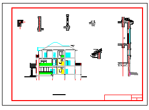某地区三层民房建筑全套设计cad图纸含效果图_图1