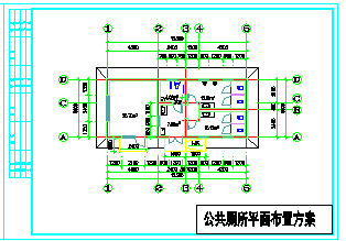 1层62.73平米小型公厕建筑方案设计图（20.7平米为办公室）_图1