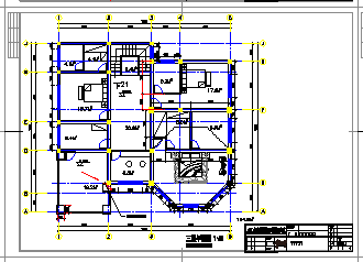 某三层别墅建筑结构电图全套cad图纸-图二
