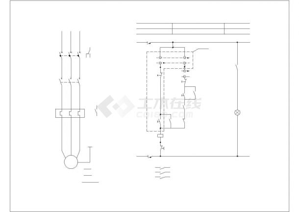 排水泵电路CAD图纸设计-图一