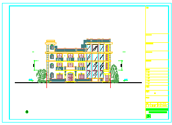 某地多层农村民房建筑设计cad图纸含效果图_图1