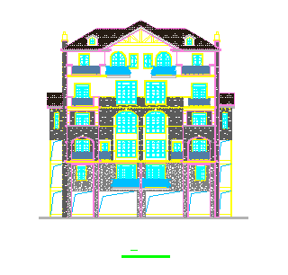 某多层私宅建筑施工cad图纸含效果图_图1