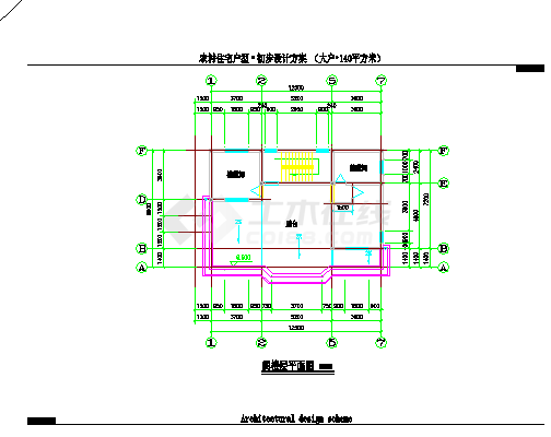 某多层农村自建房建筑cad图纸含效果图-图二