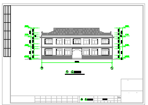 某双拼别墅建筑全套设计cad施工图含效果图_图1