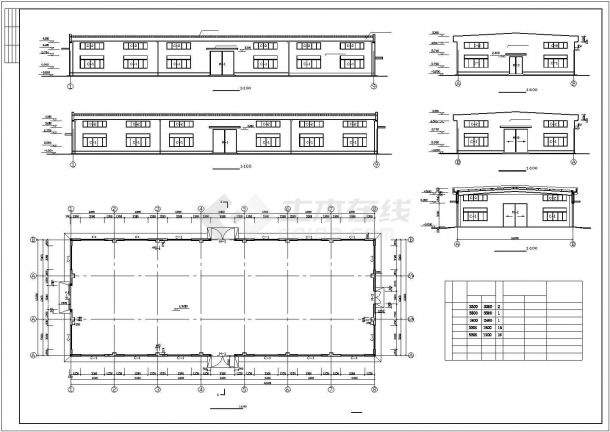 某经济区单层钢结构厂房设计施工CAD图纸-图二