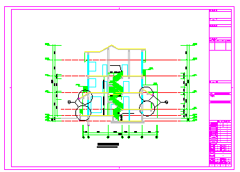 某地区双拼别墅建筑设计cad图纸带效果图_图1