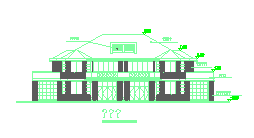 一套联体别墅建筑结构cad设计施工图含效果图-图二