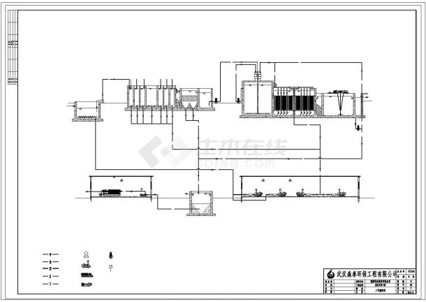 某化工厂生产废水处理CAD工艺图工艺流程图-图一