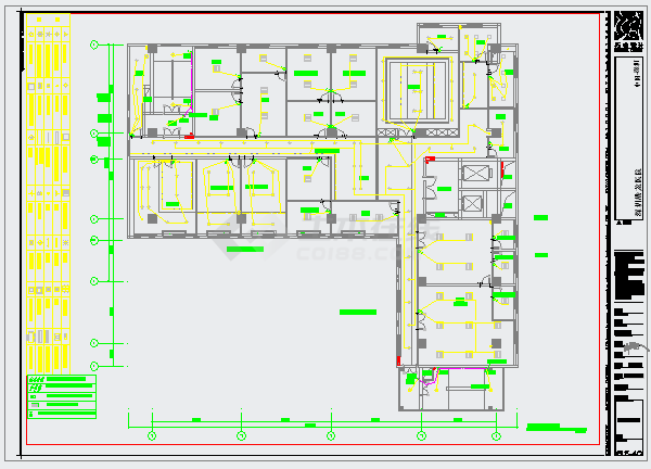 某港龙医院CAD设计完整施工图照明-图一