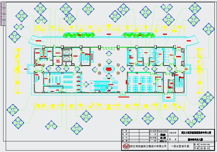 某武东医院一层平面CAD全套完整设计图