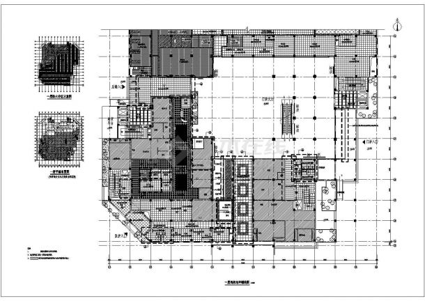 某医院一层局部地坪铺装图CAD节点构造图纸-图一