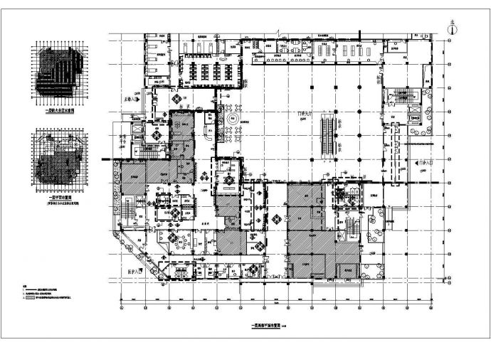 某医院一层局部平面CAD设计构造完整布置图_图1