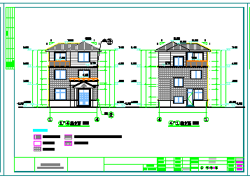某地别墅建筑cad施工设计图纸含效果图-图二