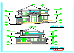 某豪华别墅建筑cad设计施工图含效果图-图一