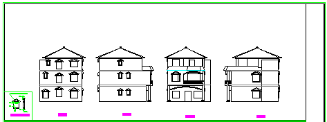 某豪华别墅建筑cad施工设计图含效果图_图1