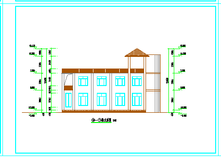 某农村住宅（别墅型）建筑cad施工图含效果图-图二