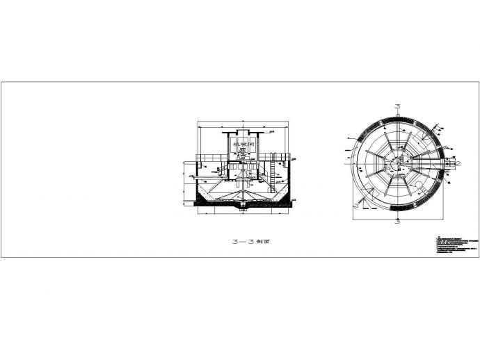 某污水处理厂沉淀池设计CAD详细环保设计施工详图_图1