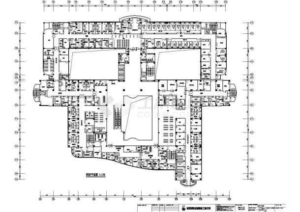 某医院4层CAD详细设计平面图纸-图一