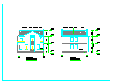 某农村住宅别墅建筑cad图纸带效果图