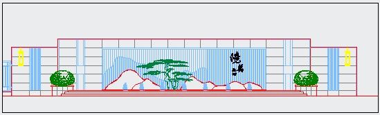 小区景观特色水景墙施工图-图一