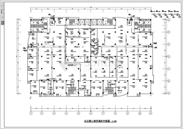 25000平米办公楼全套暖通设计施工图-图一