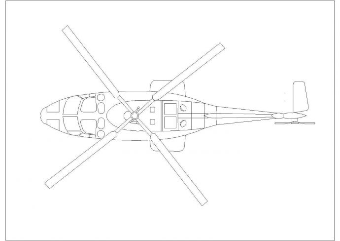 某飞机CAD完整构造详细施工图纸_图1