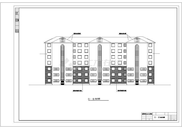 扬州市星湖海园小区7层框架结构住宅楼全套建筑结构设计CAD图纸-图二
