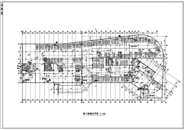 地下汽车库全套暖通设计施工CAD图-图二