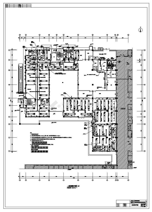 韩城市中医医院搬迁项目行政管理楼暖通施工图-图一