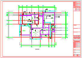 某地A型别墅建筑结构cad设计图