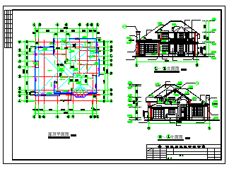 某地别墅建筑结构cad设计图-图二