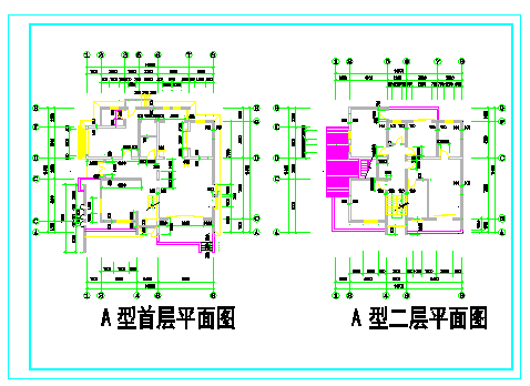 某地区别墅平面建筑设计cad图纸-图一