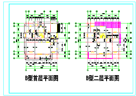 某地区别墅平面建筑设计cad图纸-图二