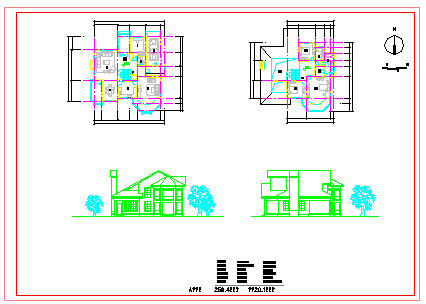 某经典别墅建筑设计cad方案图纸14个_图1