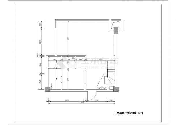 芜湖市某小区欧式风格住宅装修设计图【原始结构 尺寸定位 拆墙 平面 】-图二