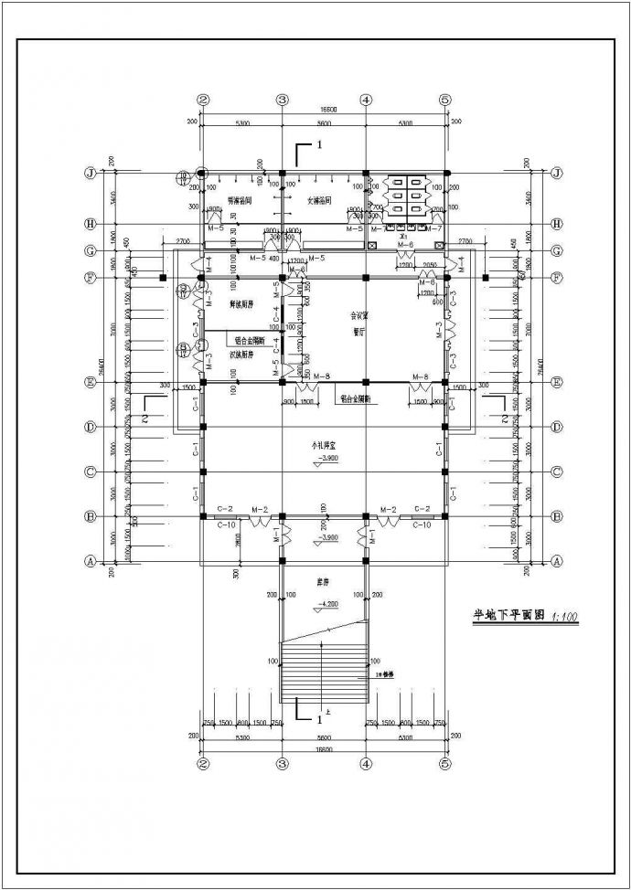 海口基督教会全套建筑底商私人住宅楼设计CAD详细建筑施工图_图1