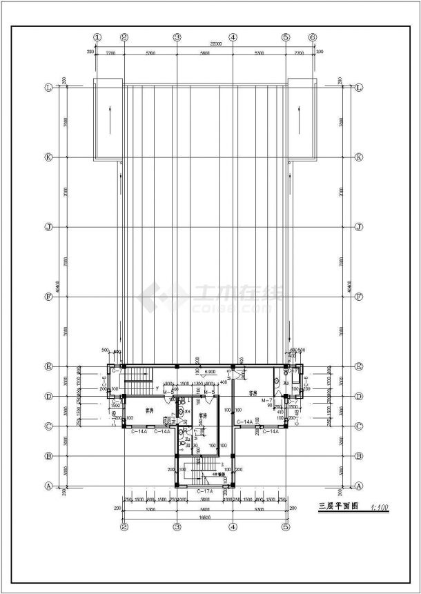海口基督教会全套建筑底商私人住宅楼设计CAD详细建筑施工图-图二
