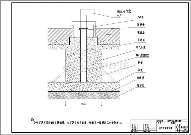 某导气石笼断面图CAD详细完整构造图-图一