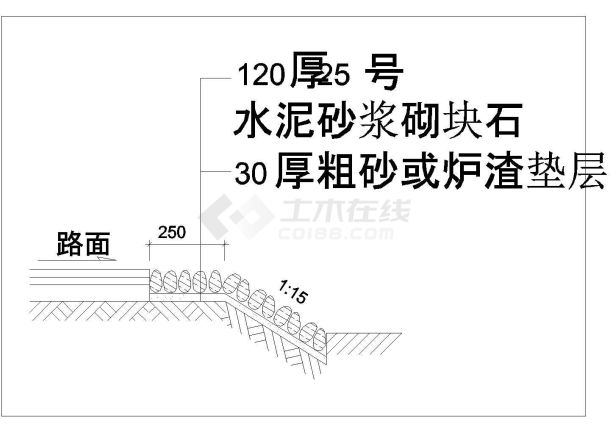 某室外构造CAD完整详细构造图-图一